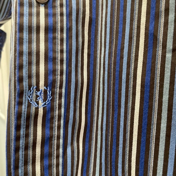 Bugatchi Uomo Men's Striped Shirt Size Large Black Blue Grey - Picture 4 of 5